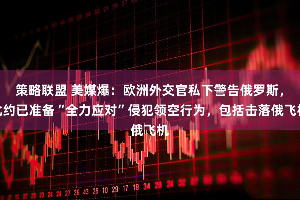 策略联盟 美媒爆：欧洲外交官私下警告俄罗斯，北约已准备“全力应对”侵犯领空行为，包括击落俄飞机