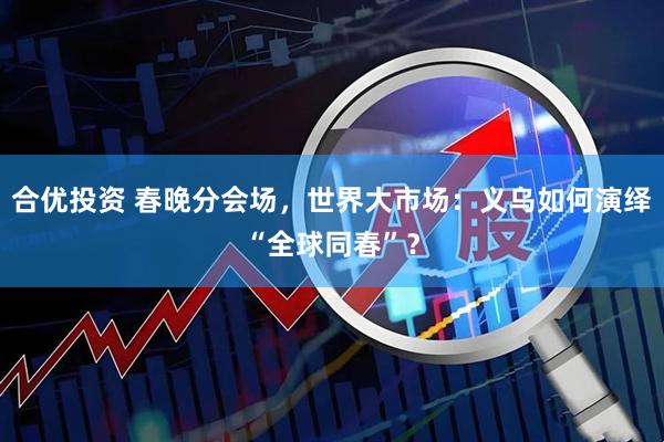 合优投资 春晚分会场，世界大市场：义乌如何演绎“全球同春”？
